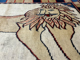 Fine Antique Persian Gabbeh Wool Rug 3'10" x 5' 5''