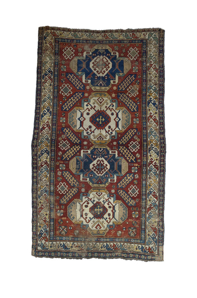 Antique Caucasian Sumak Rug 5' 8'' x 9' 10''