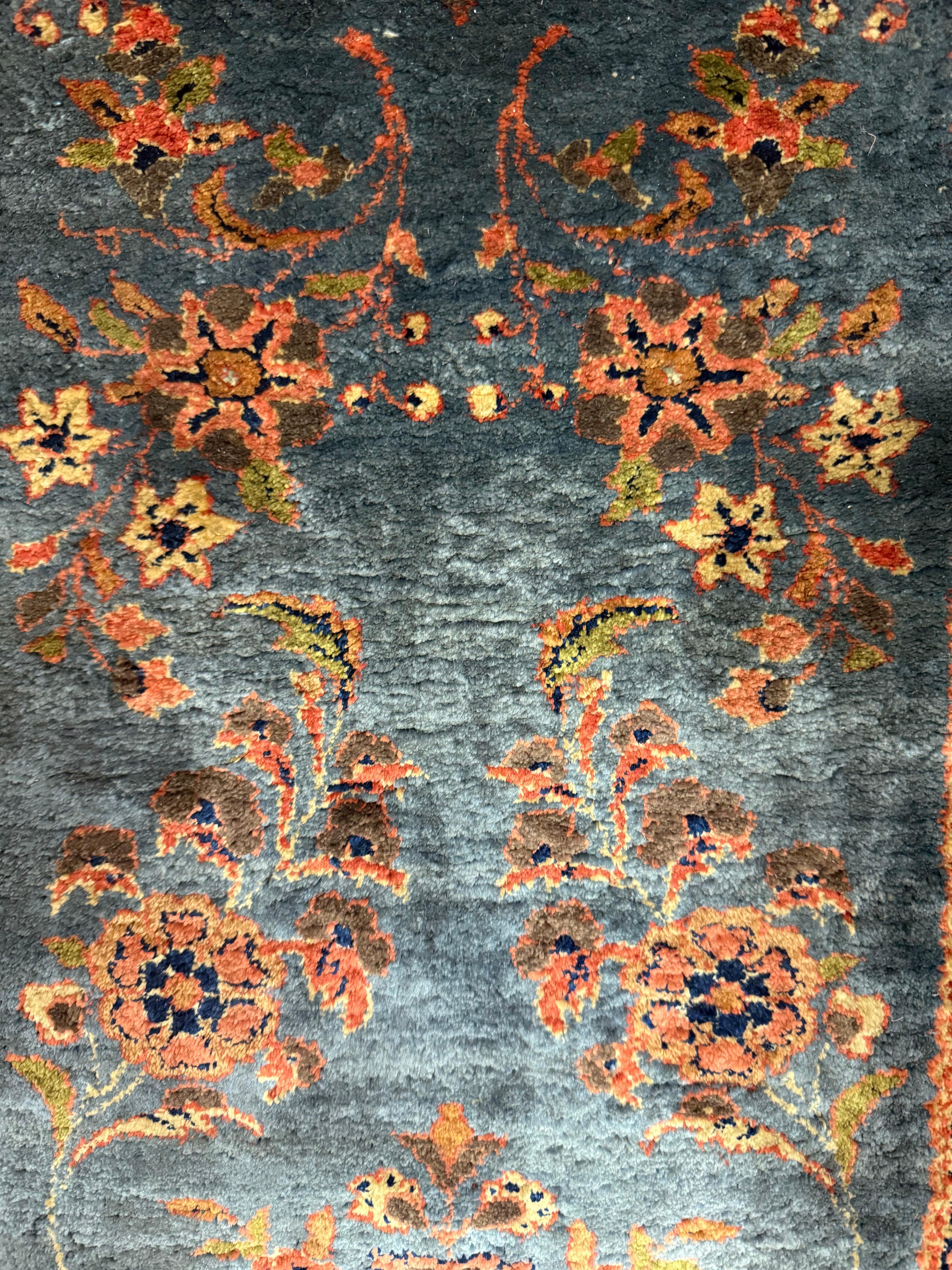 Extremely Fine Antique Silk Runner 1' 3'' x 5' 3"