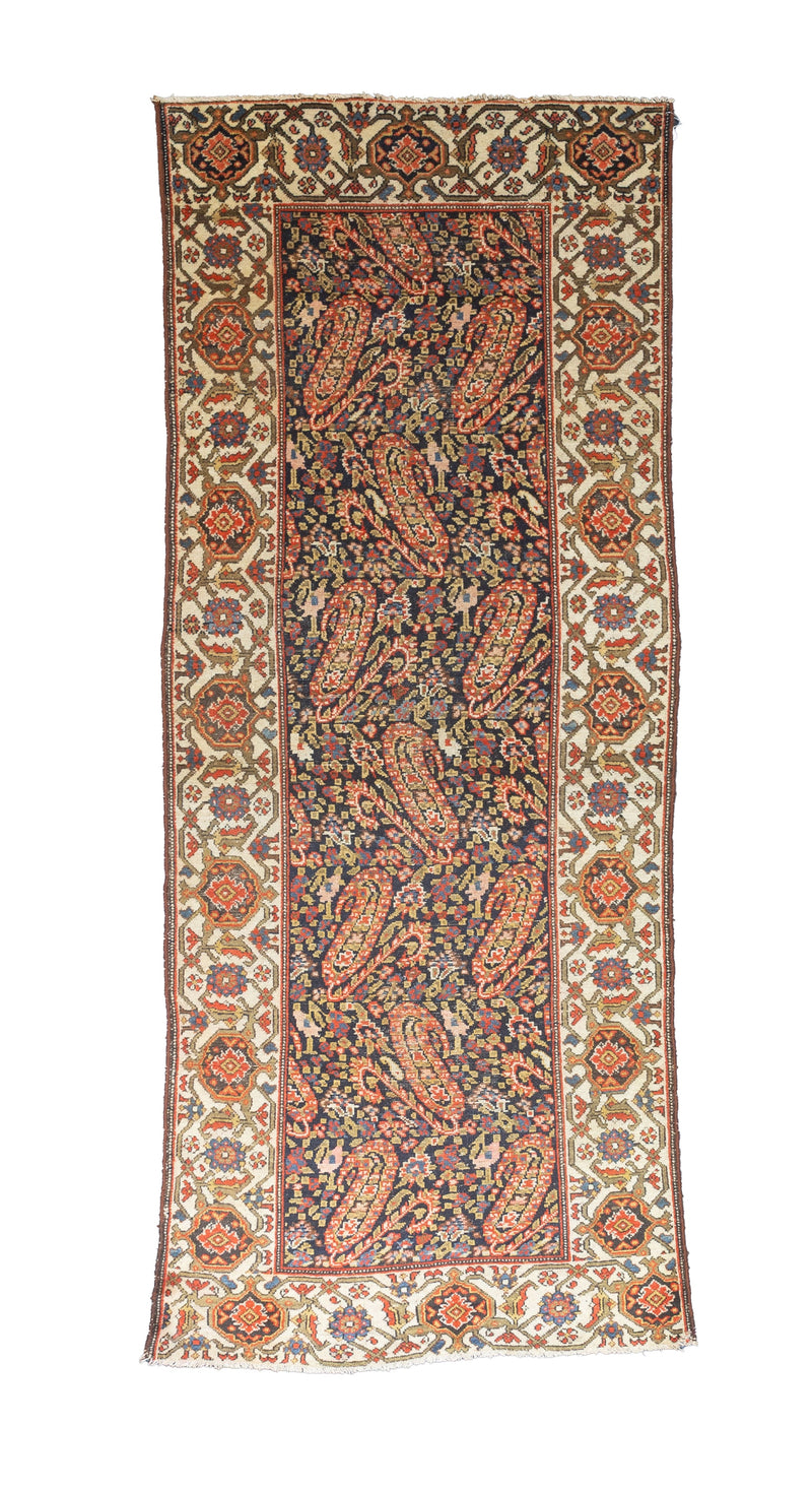 Fine Antique Northwest Wool on Wool Short Rug 3'5