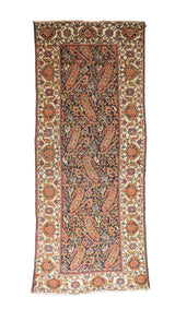 Fine Antique Northwest Wool on Wool Short Rug 3'5" x 8' 8''