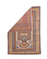 Fine Antique Caucasian Sevan Kazak Rug 5' 5'' x 7' 9''