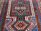 Fine Antique Caucasian Sevan Kazak Rug 5' 5'' x 7' 9''