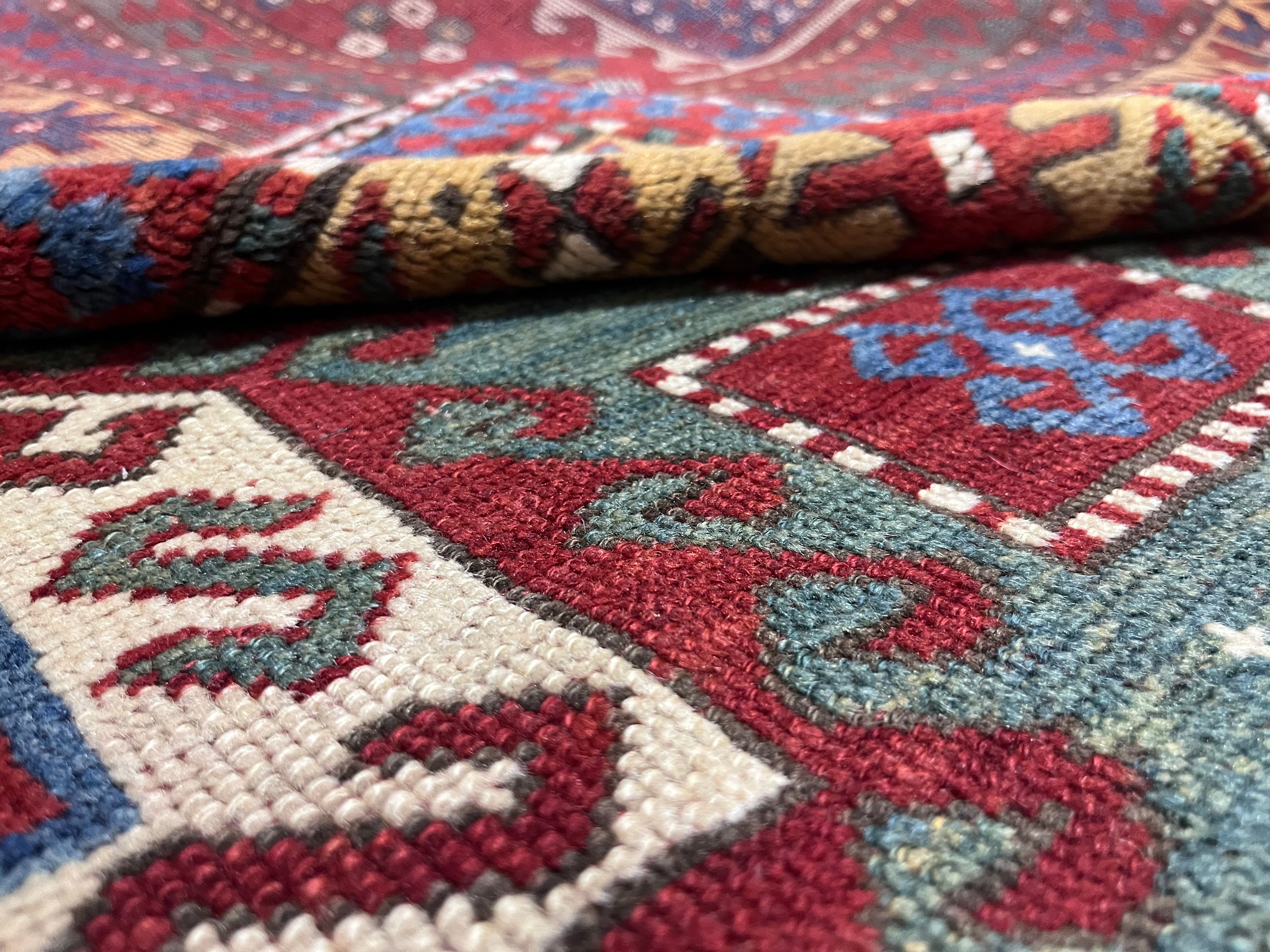 Fine Antique Caucasian Sevan Kazak Rug 5' 5'' x 7' 9''