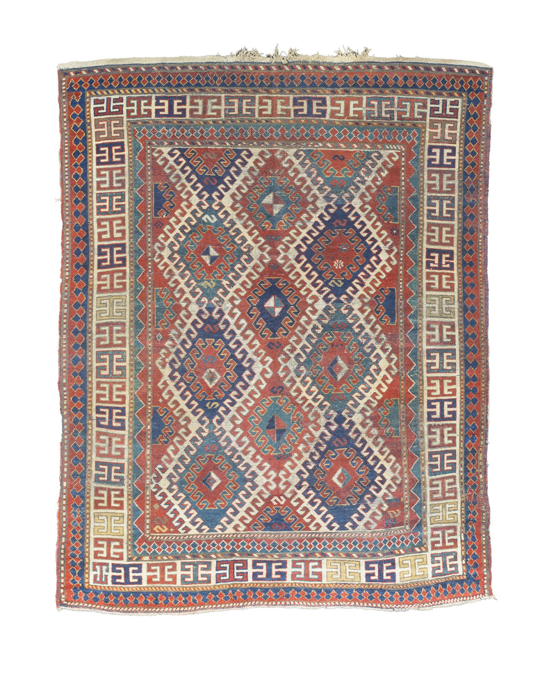 Fine Antique Caucasian Borchelou Kazak Rug 6' 0