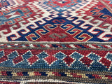 Fine Antique Caucasian Borchelou Kazak Rug 6' 0" x 7' 7''