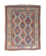 Fine Antique Caucasian Borchelou Kazak Rug 6' 0" x 7' 7''