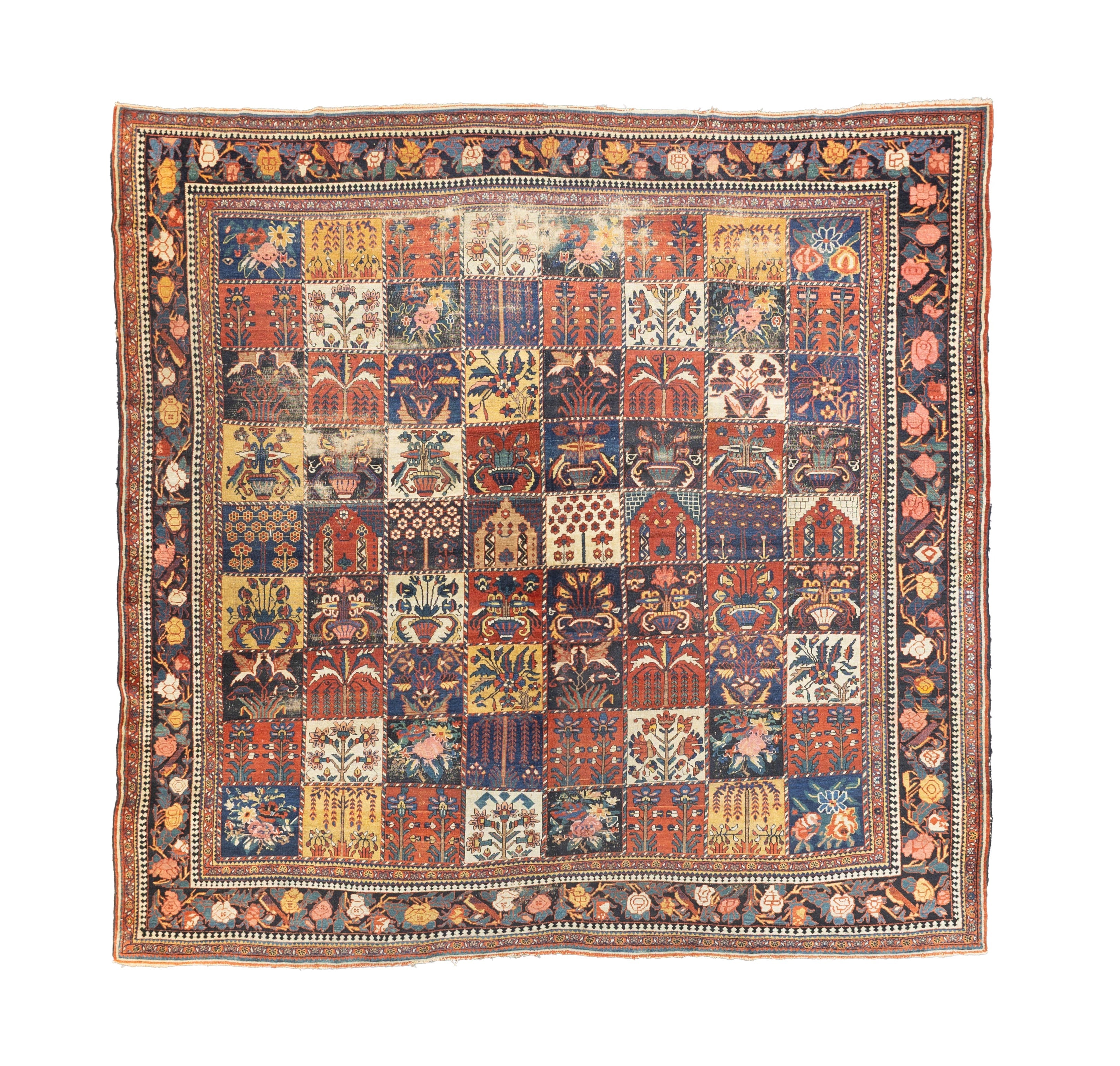 Fine Antique Bakhtiari Rug 10' 11'' x 11' 3''