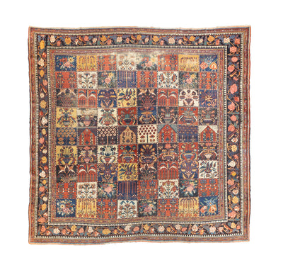 Fine Antique Bakhtiari Rug 10' 11'' x 11' 3''