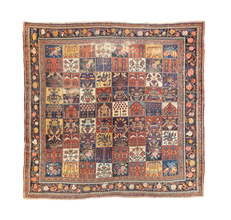 Fine Antique Bakhtiari Rug 10' 11'' x 11' 3''