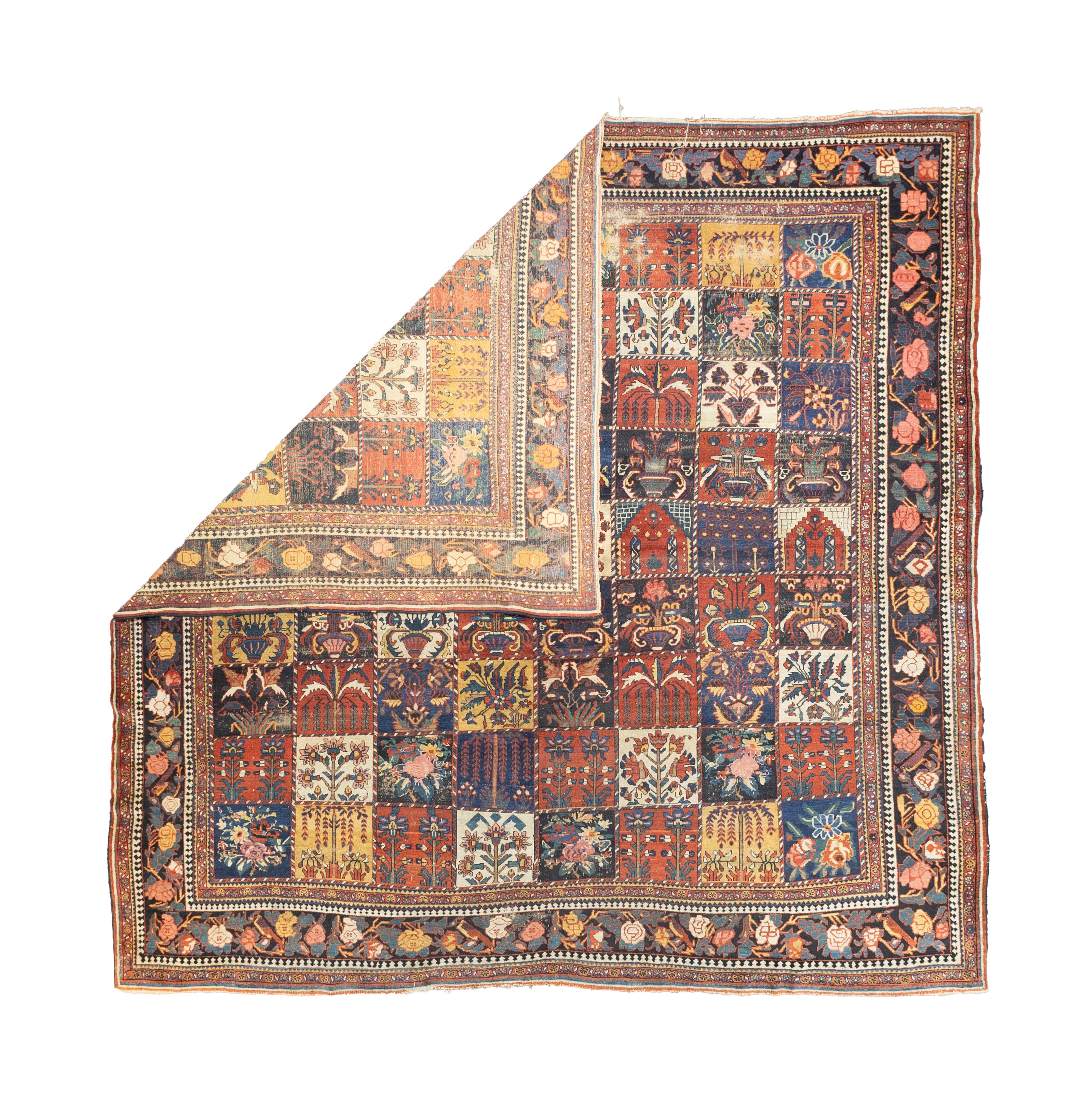 Fine Antique Bakhtiari Rug 10' 11'' x 11' 3''