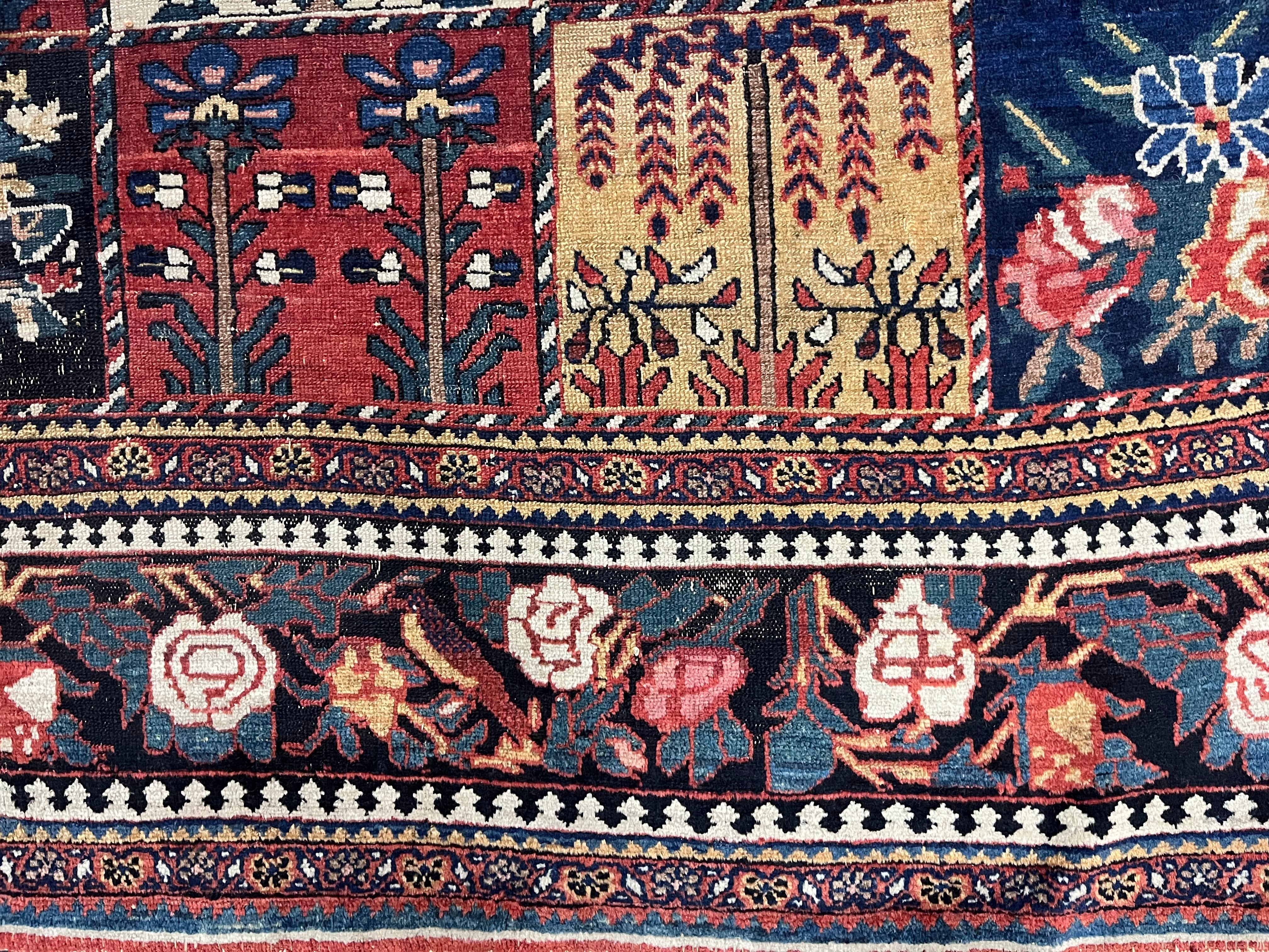 Fine Antique Bakhtiari Rug 10' 11'' x 11' 3''