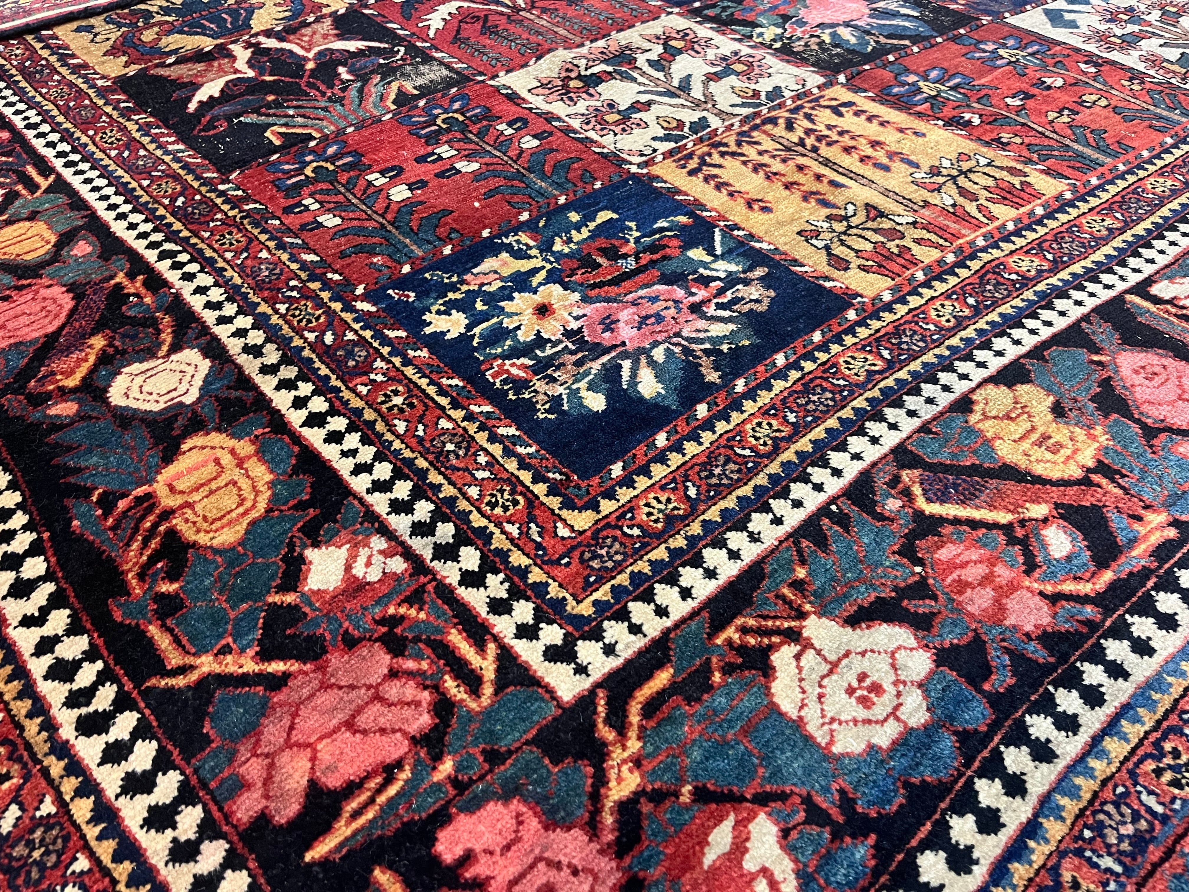 Fine Antique Bakhtiari Rug 10' 11'' x 11' 3''