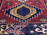 Fine Antique Caucasian Kuba Wool Rug 2' 3'' x 3' 3''