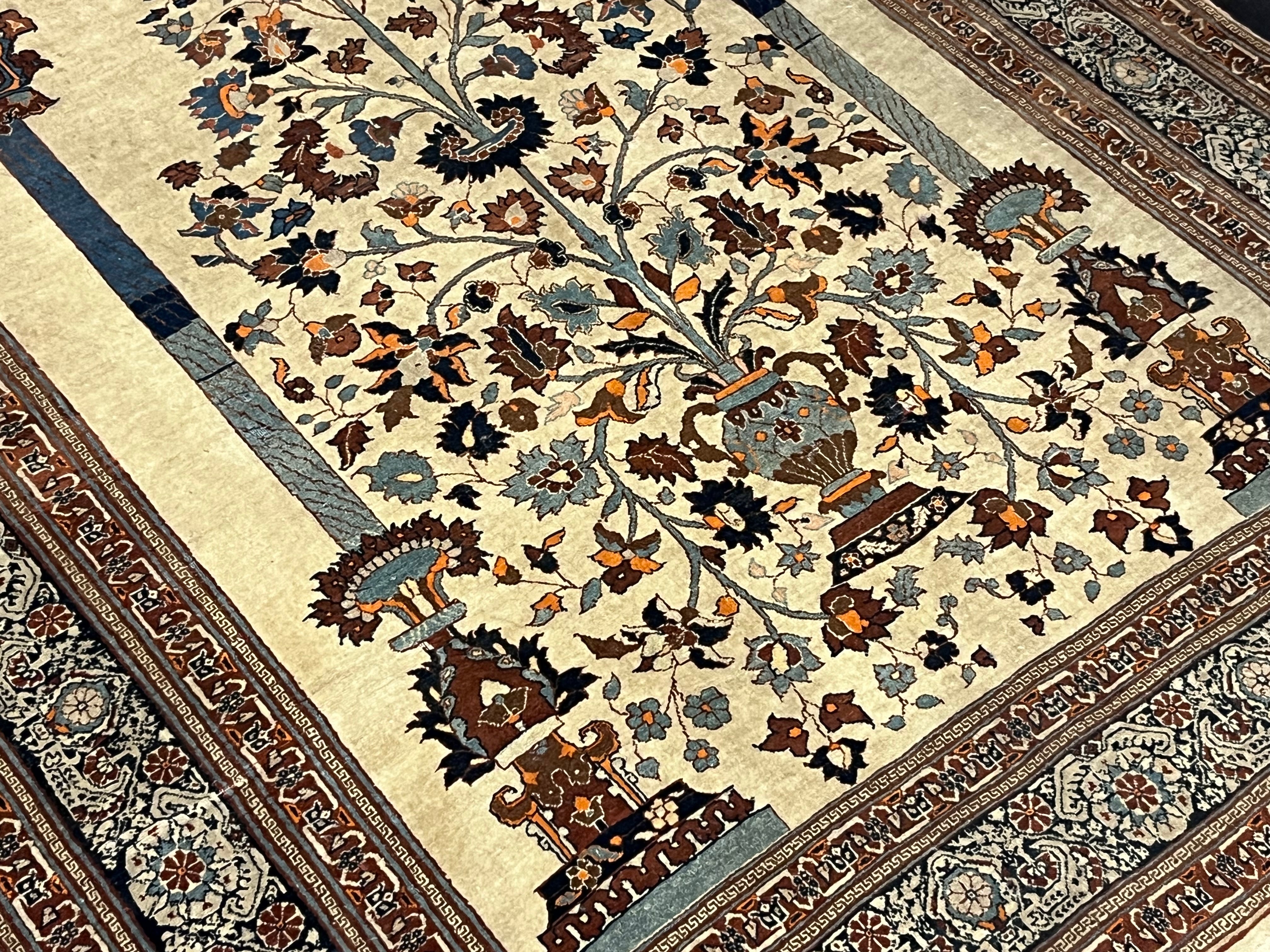 Fine Antique Haji Jalili Tabriz Rug 4' 6" x 6' 4"