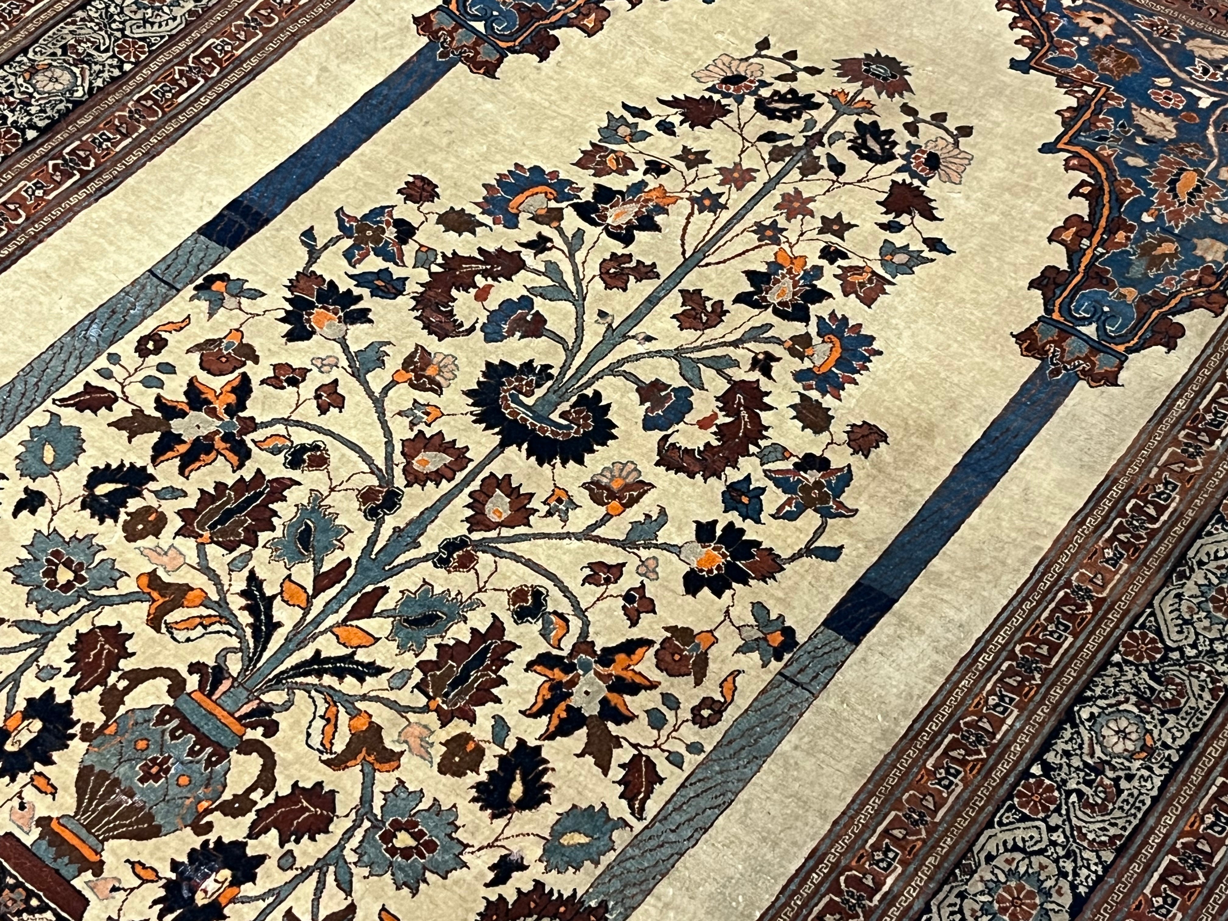Fine Antique Haji Jalili Tabriz Rug 4' 6" x 6' 4"