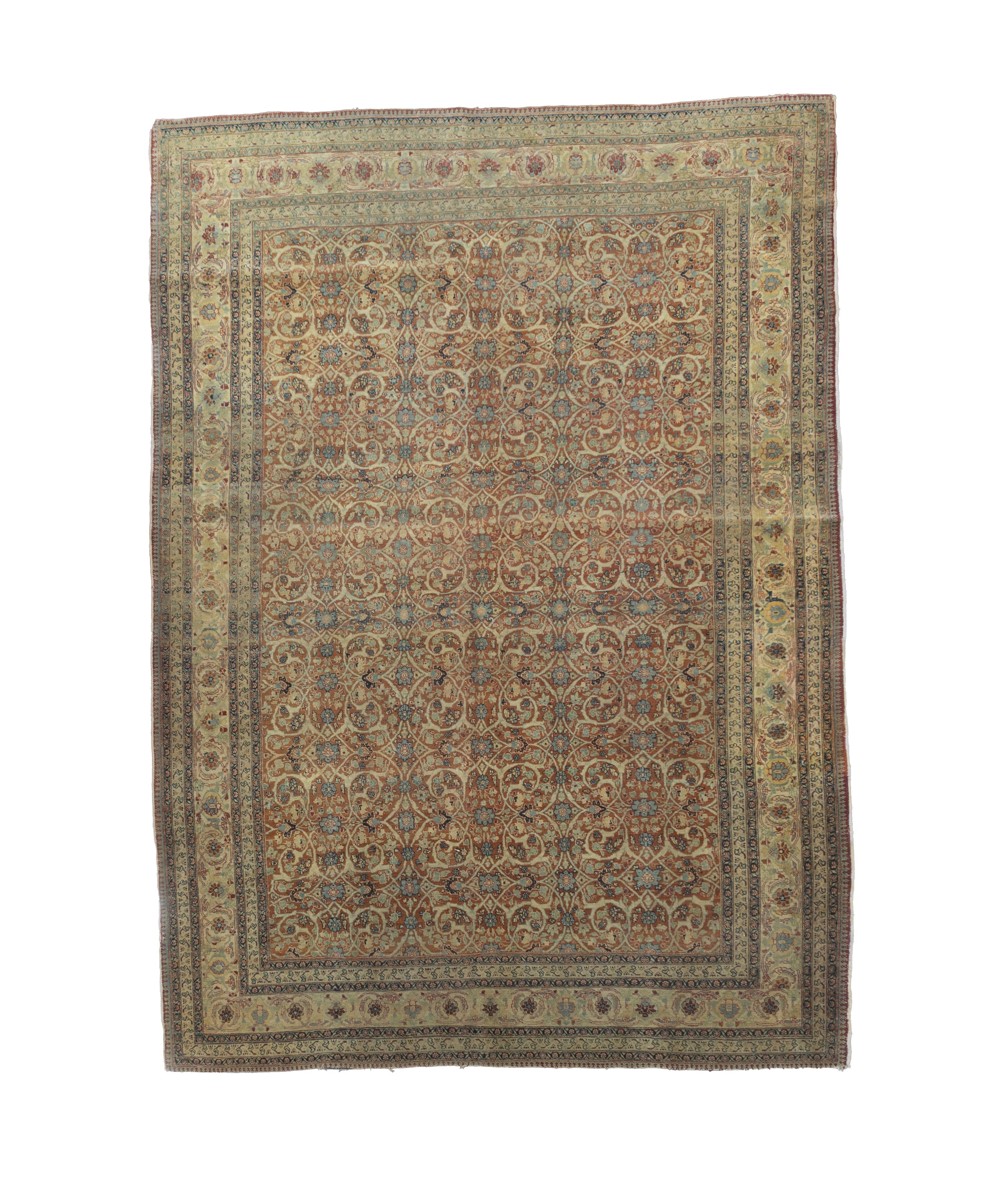 Fine Antique  Haji Jalili Tabriz Rug 6' 7'' x 9' 2''