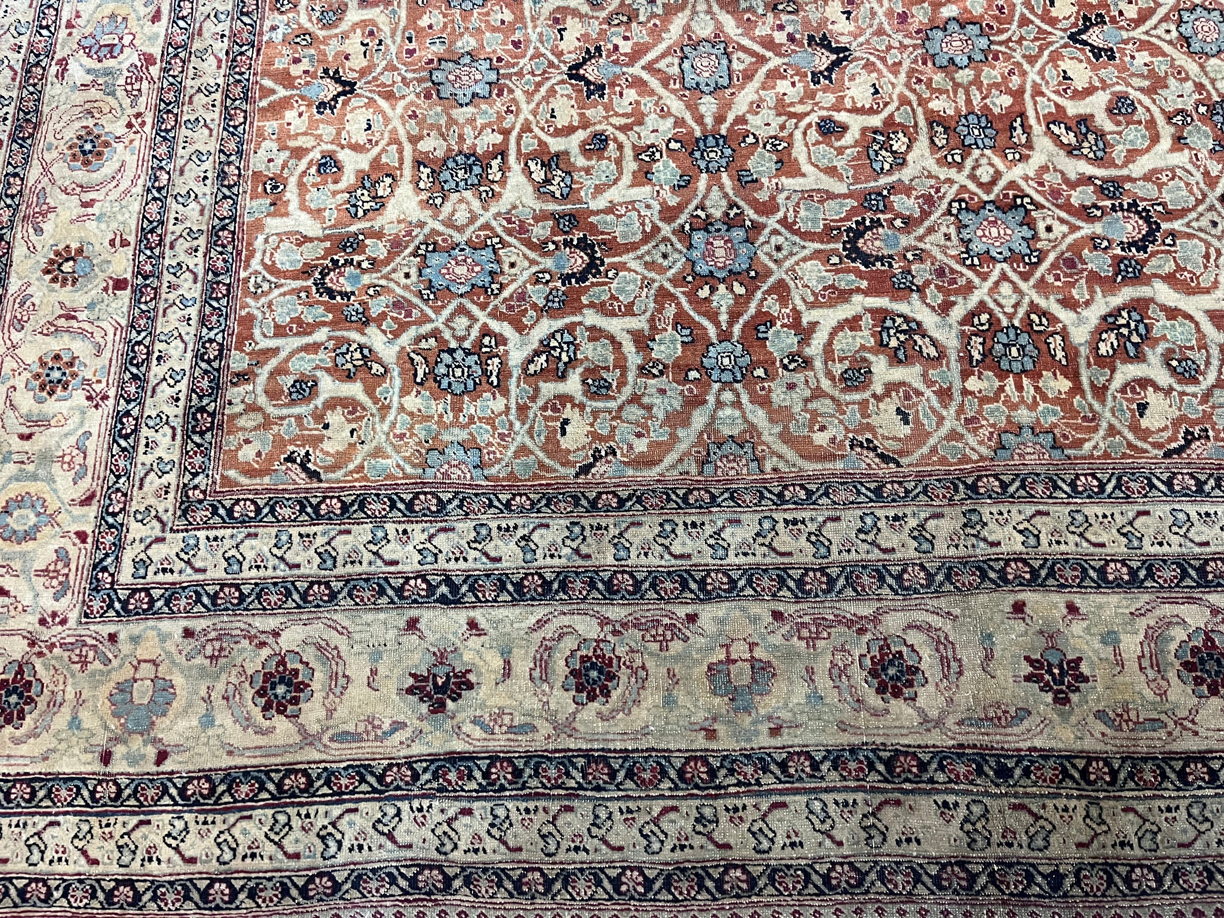 Fine Antique  Haji Jalili Tabriz Rug 6' 7'' x 9' 2''