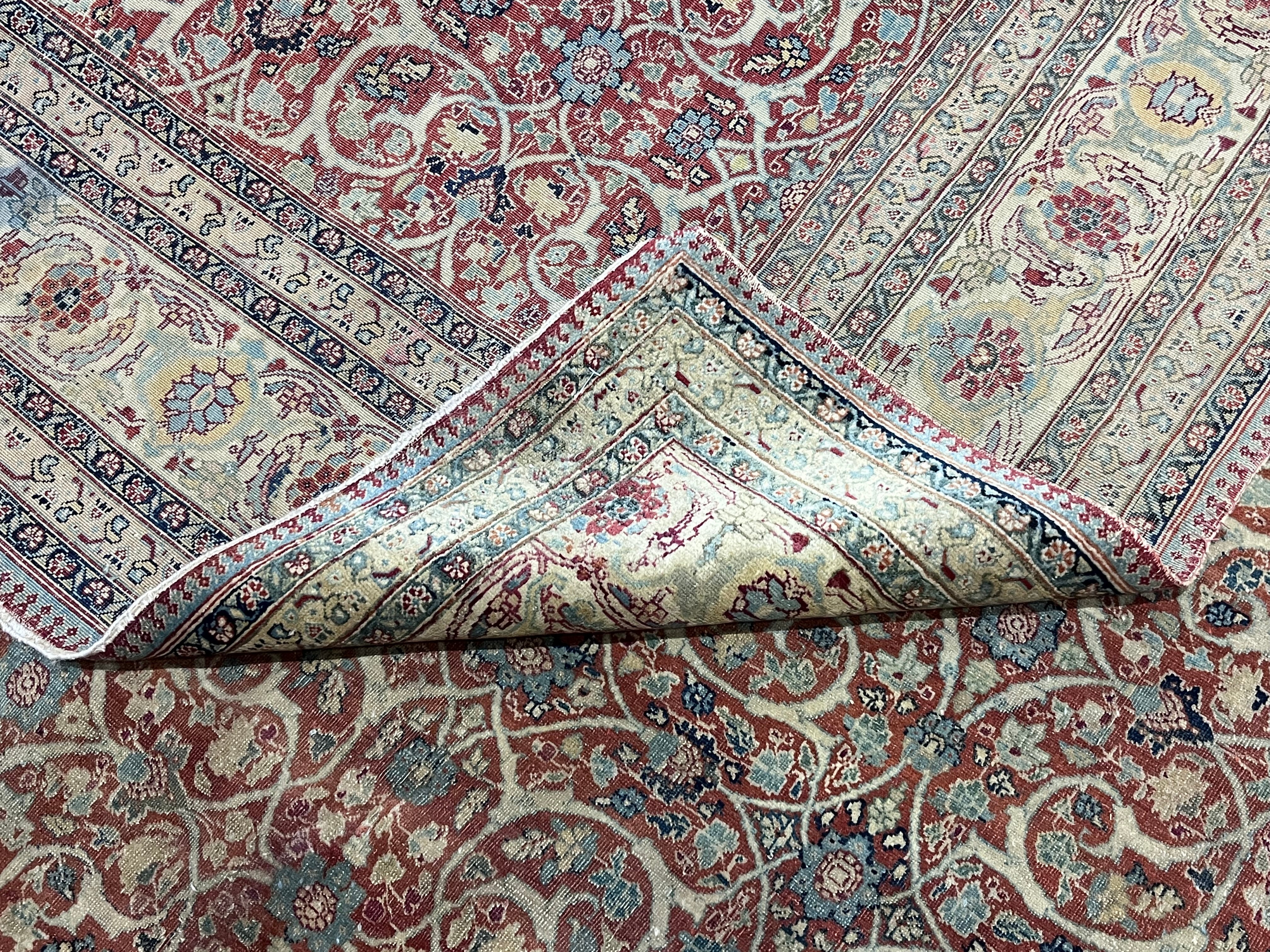 Fine Antique  Haji Jalili Tabriz Rug 6' 7'' x 9' 2''