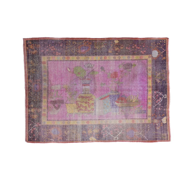 Fine Antique Silk Rug 5' 7'' x 7' 9''