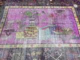Fine Antique Silk Rug 5' 7'' x 7' 9''