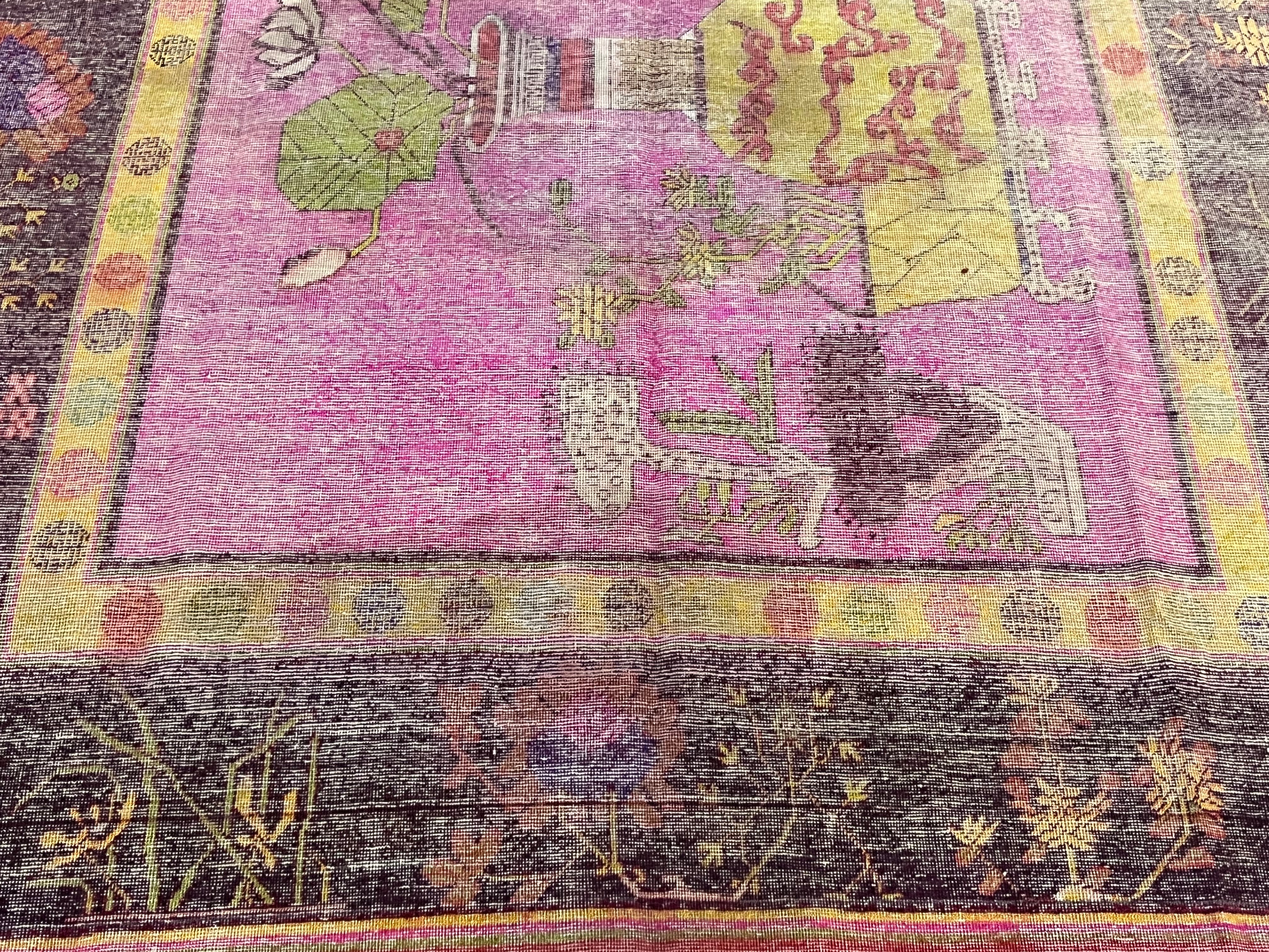 Fine Antique Silk Rug 5' 7'' x 7' 9''
