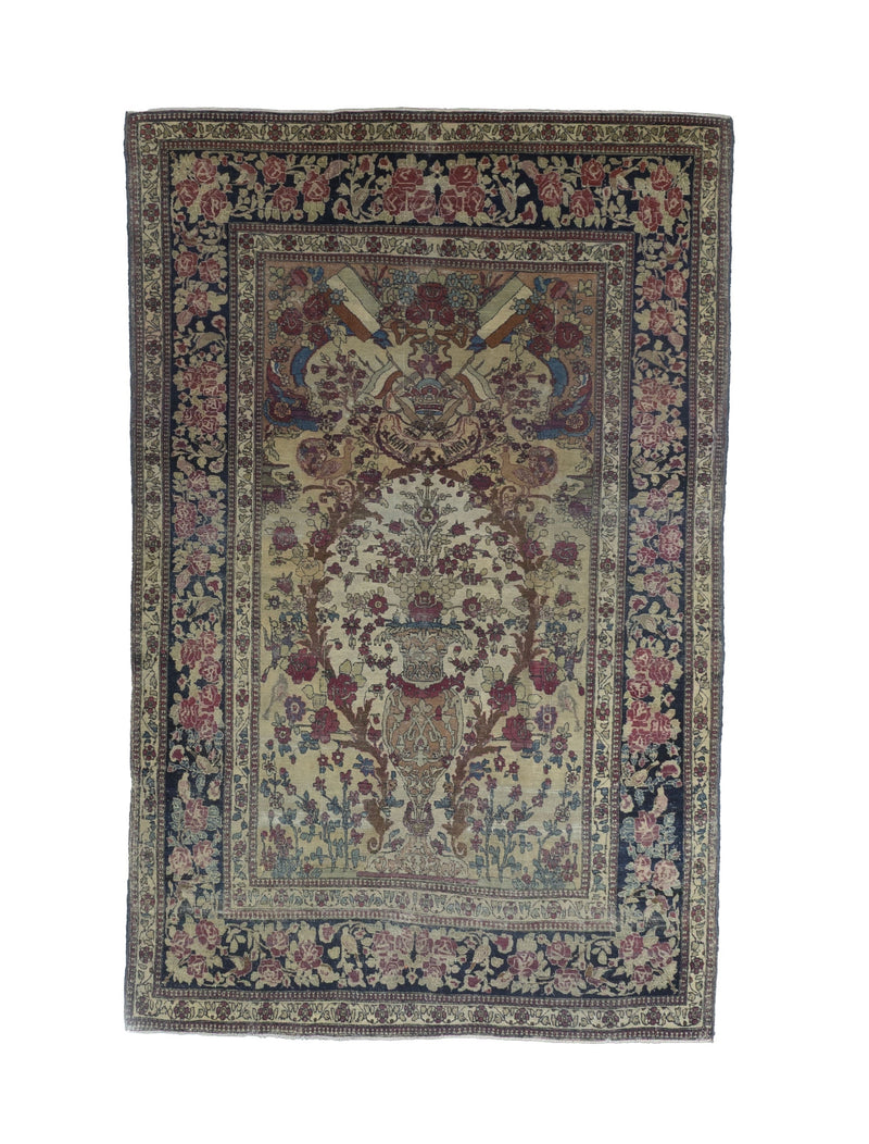 Fine Antique Persian Tehran Rug 4' 9