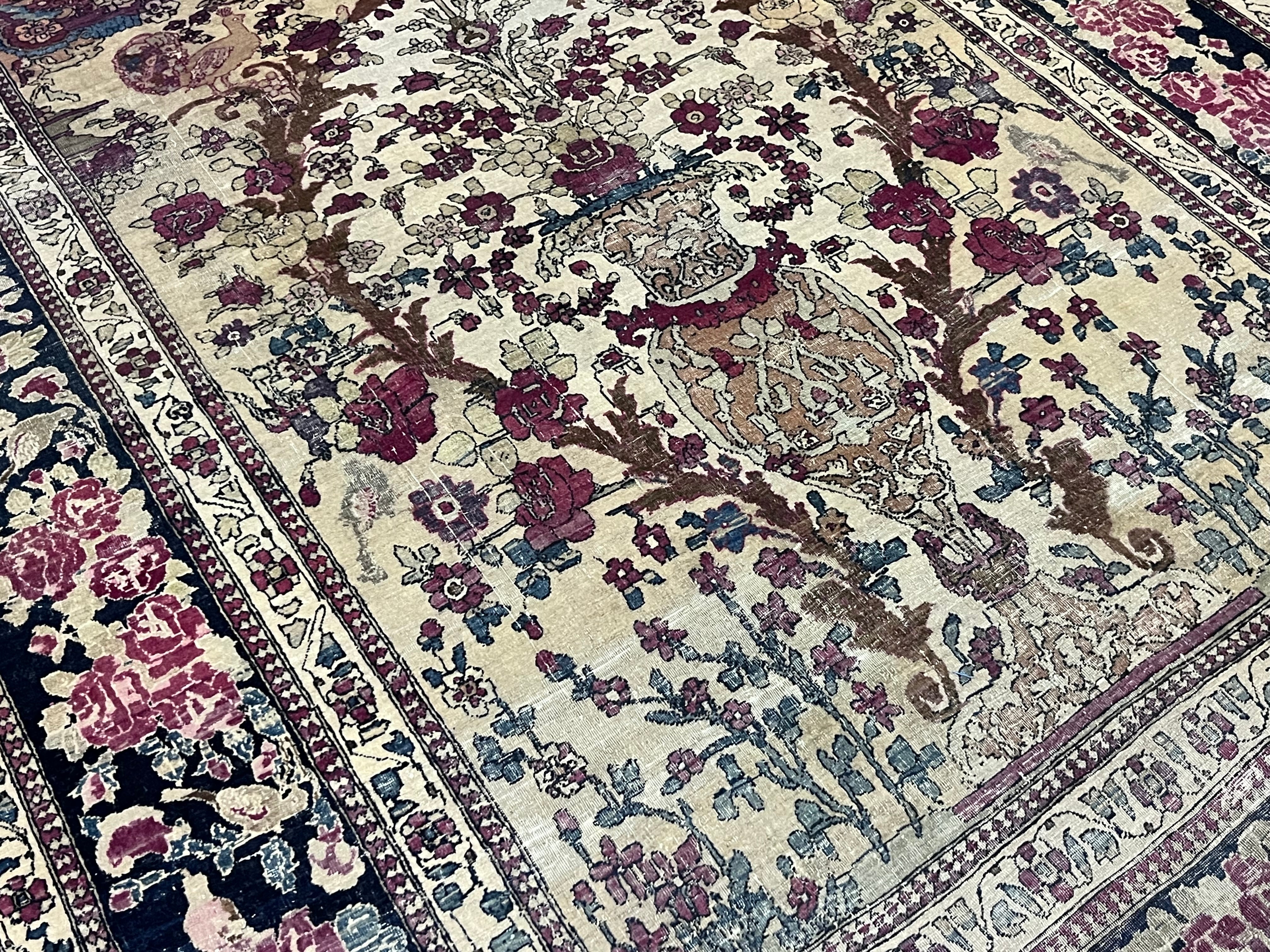 Fine Antique Persian Tehran Rug 4' 9" x 7' 4''