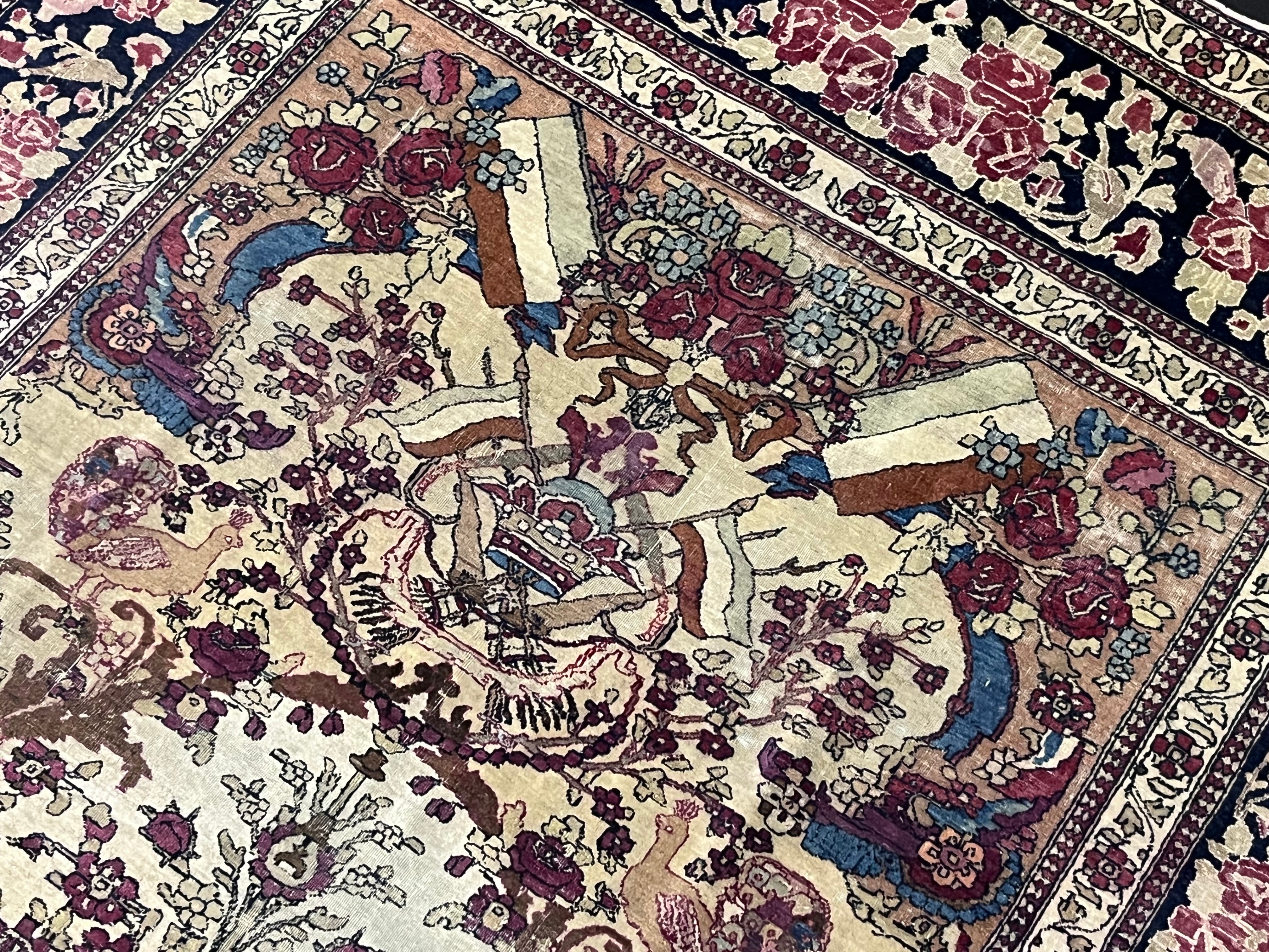 Fine Antique Persian Tehran Rug 4' 9" x 7' 4''