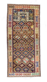 Fine Antique Caucasian Akstafa Rug 2' 11'' x 6' 5''