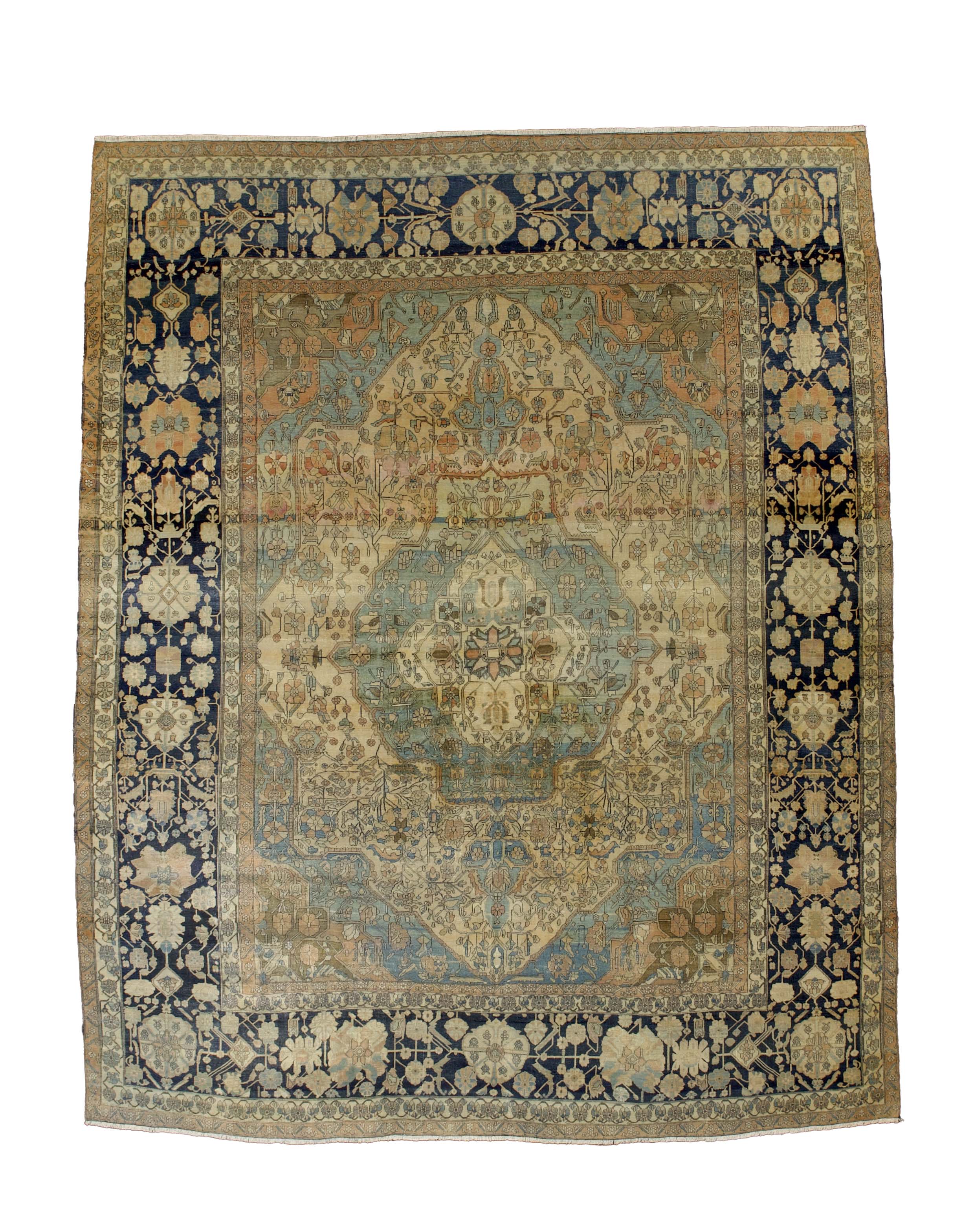 Fine Antique Mohtasham Kashan Rug 9' 6'' x 11' 9''
