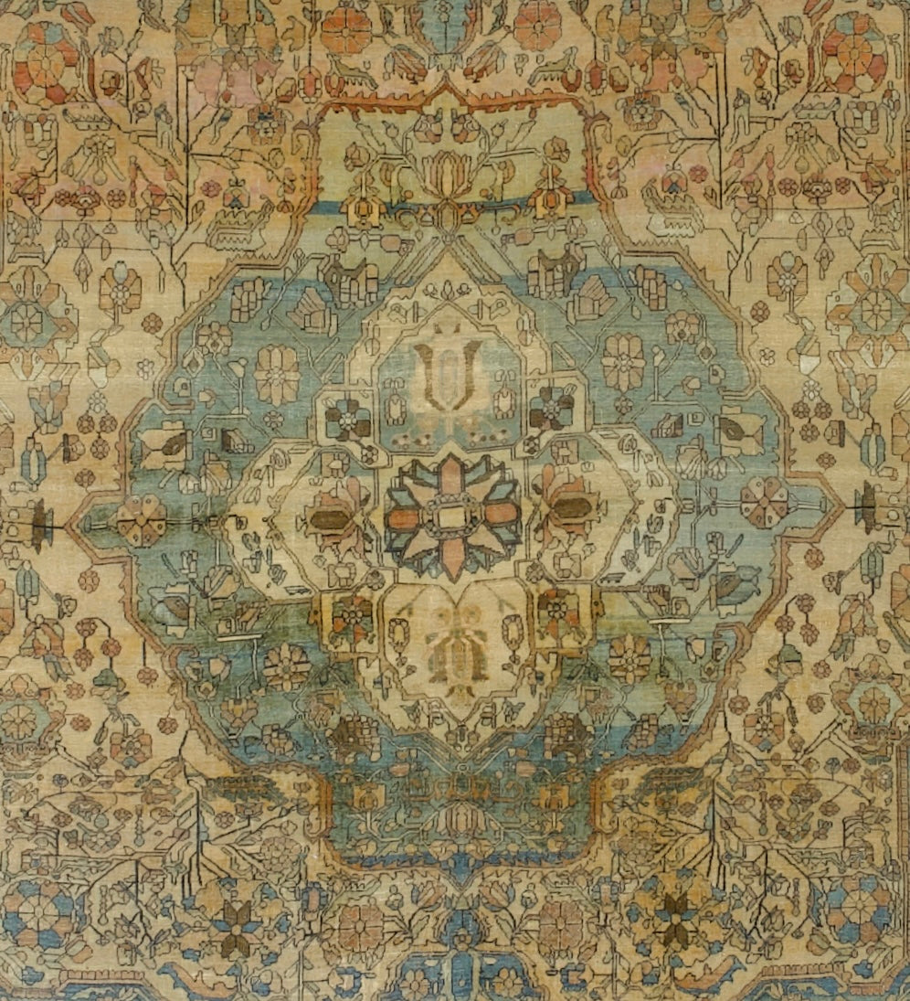 Fine Antique Mohtasham Kashan Rug 9' 6'' x 11' 9''