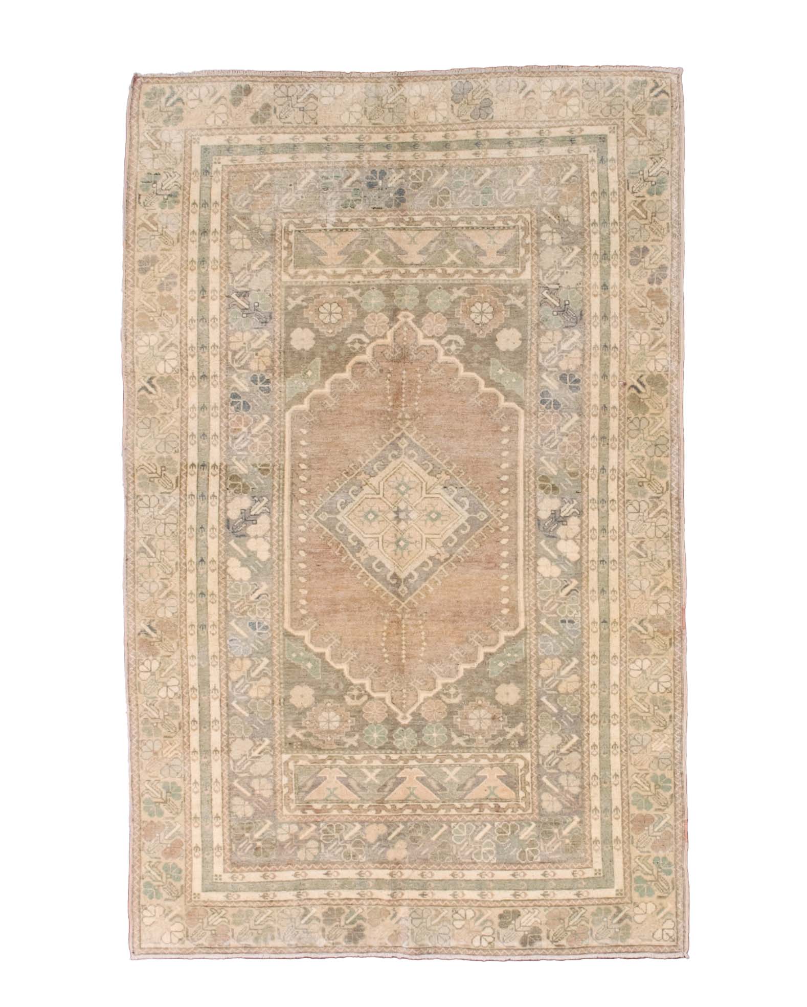 Antique Turkish Tribal Wool Rug 4' 10'' x 7' 8''