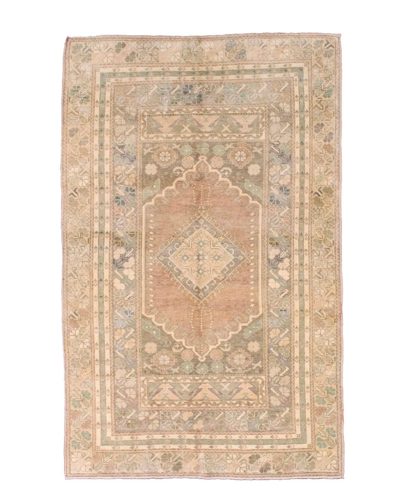 Antique Turkish Tribal Wool Rug 4' 10'' x 7' 8''