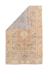 Antique Turkish Tribal Wool Rug 4' 10'' x 7' 8''