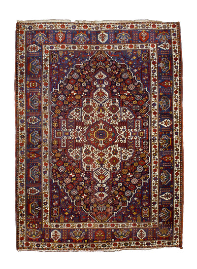 Antique Persian Qashqai Rug 6' 2'' x 8' 4''