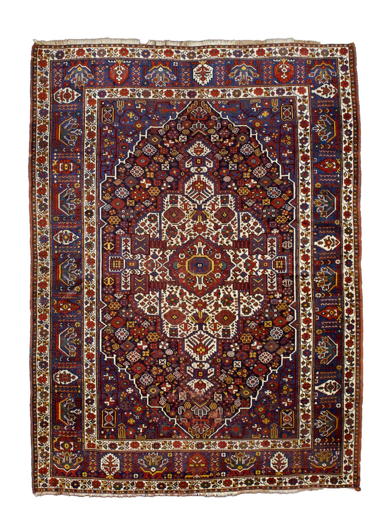 Antique Persian Qashqai Rug 6' 2'' x 8' 4''