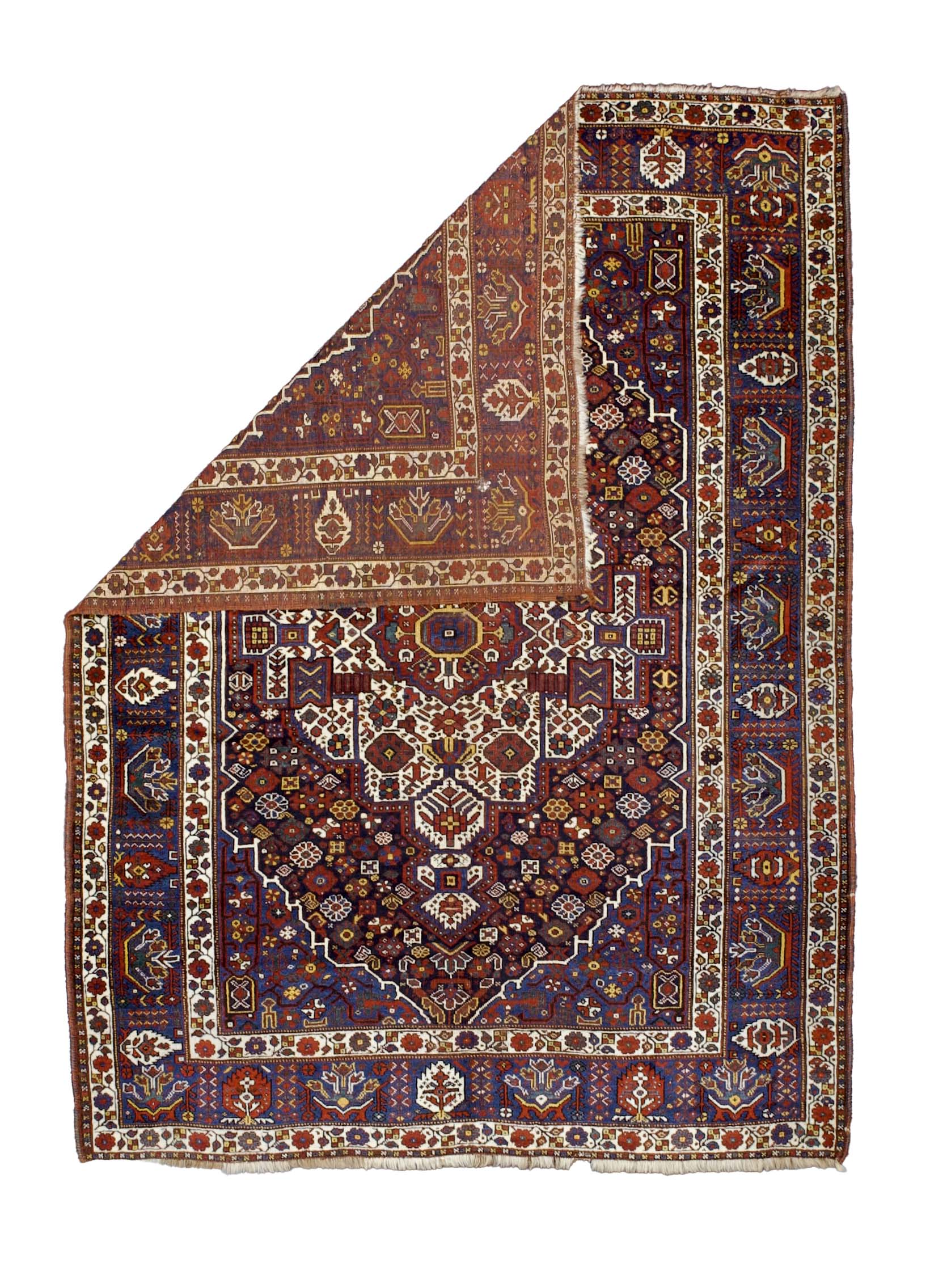 Antique Persian Qashqai Rug 6' 2'' x 8' 4''