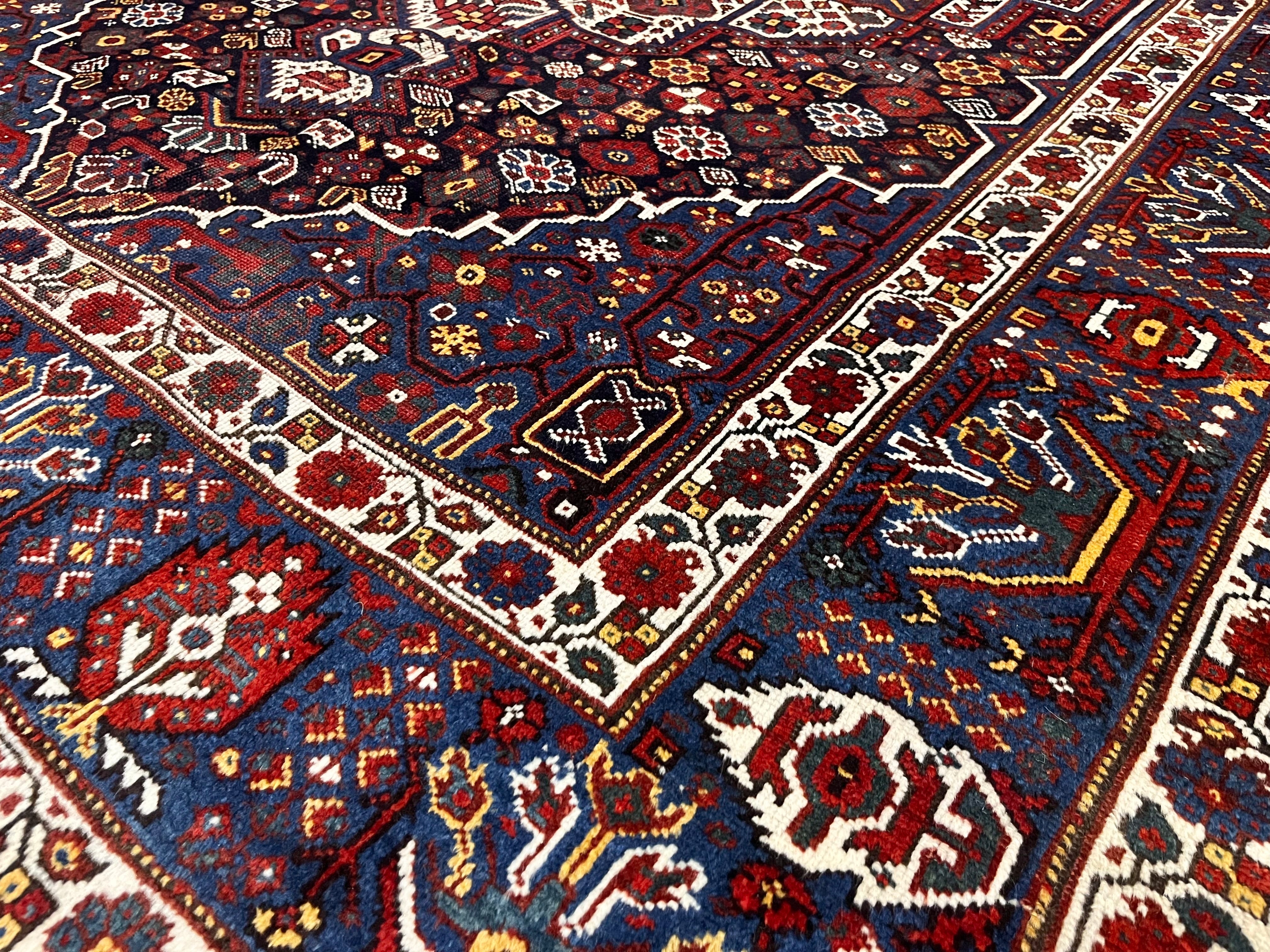 Antique Persian Qashqai Rug 6' 2'' x 8' 4''