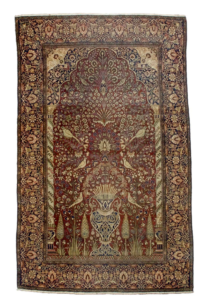 Fine Antique Mohtasham Kashan Rug 4' 0