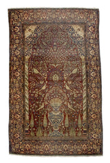Fine Antique Mohtasham Kashan Rug 4' 0" x 6' 5"