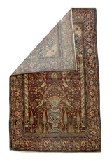 Fine Antique Mohtasham Kashan Rug 4' 0" x 6' 5"