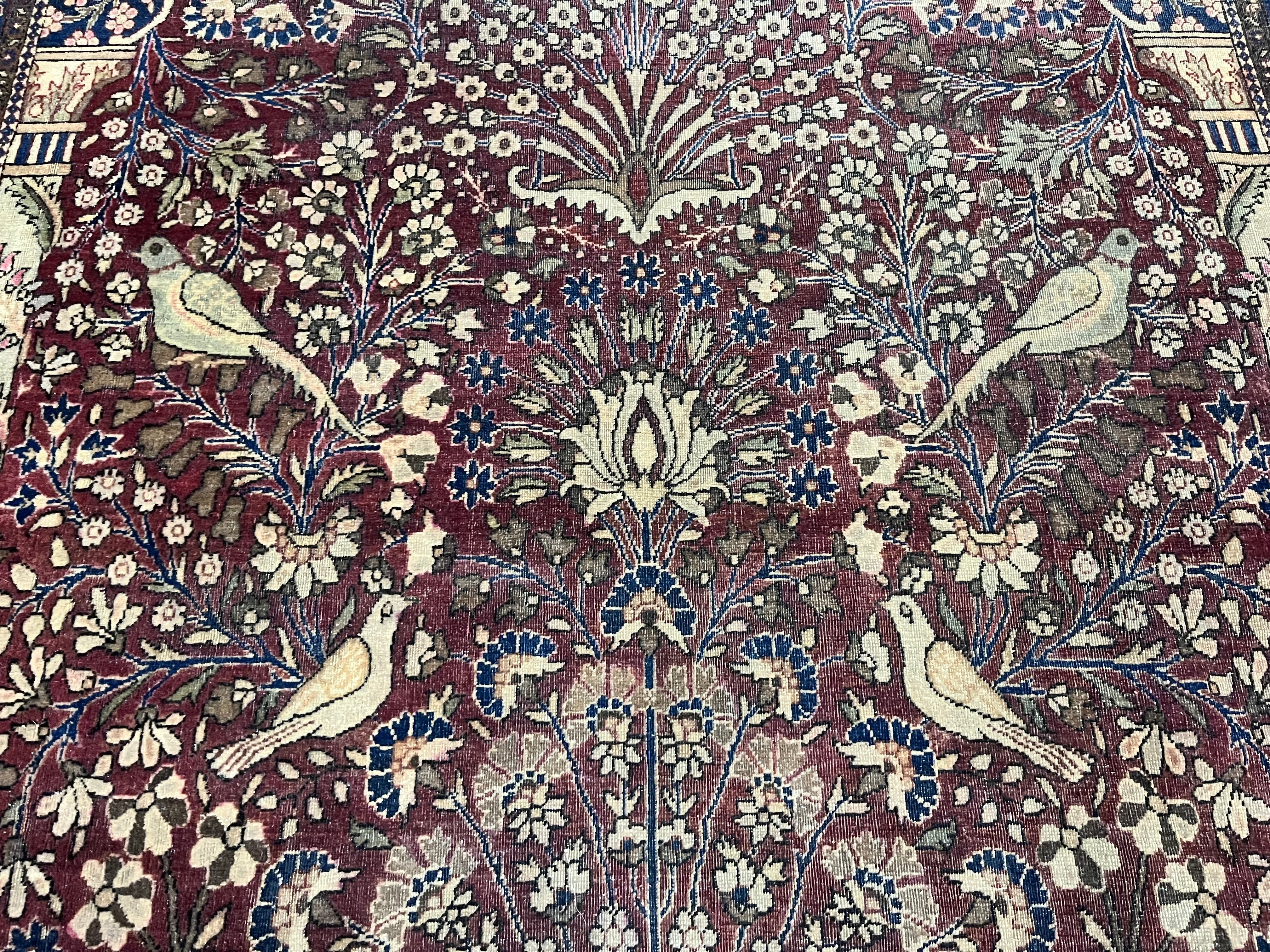 Fine Antique Mohtasham Kashan Rug 4' 0" x 6' 5"