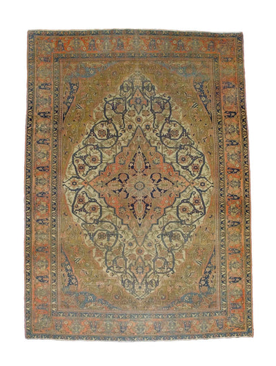 Fine Antique Mohtasham Kashan Rug 4' 7'' x 6' 5''