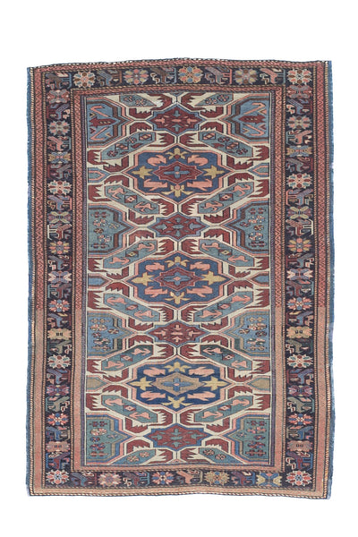 Fine Antique Caucasian Kuba Rug 3' 7'' x 5' 1''