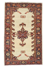 Extremely Fine Antique  Farahan Sarouk Rug 4' 3'' x 6' 9''