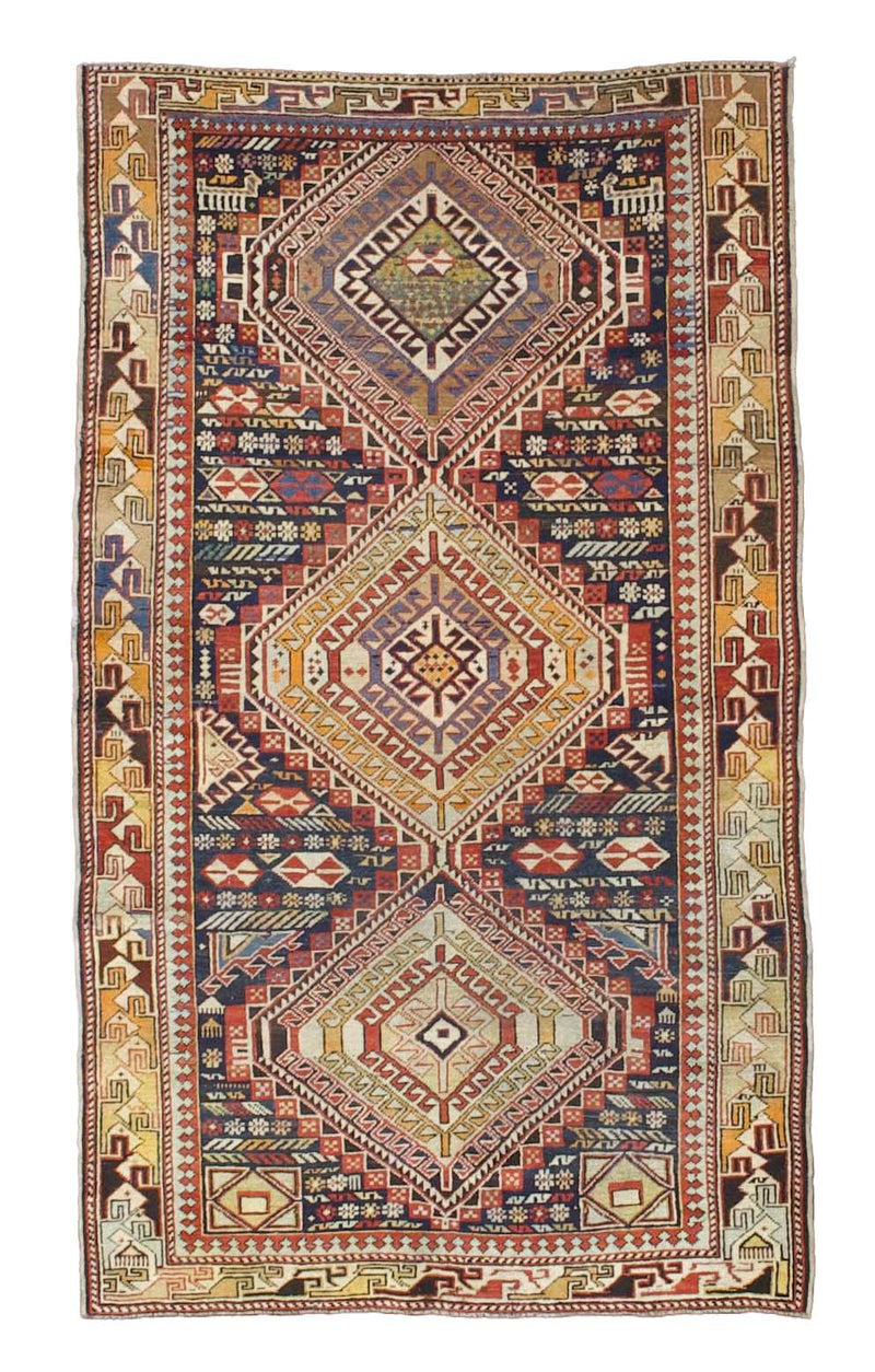 Antique Caucasian Karakashli Rug 3' 8'' x 6' 3''