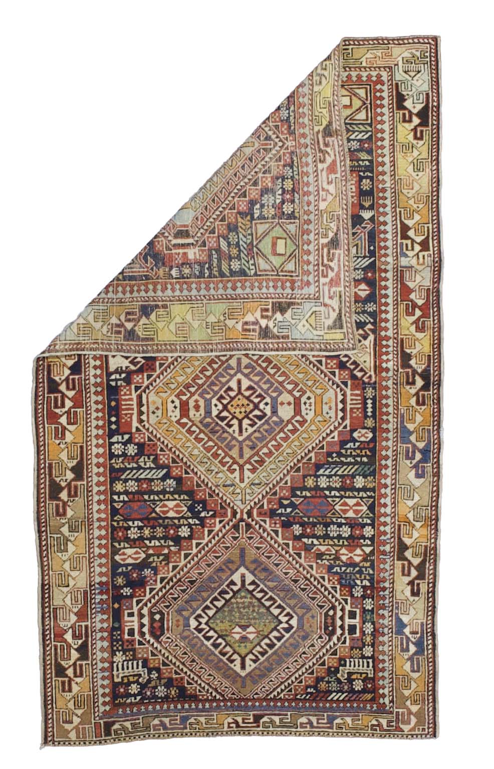Antique Caucasian Karakashli Rug 3' 8'' x 6' 3''