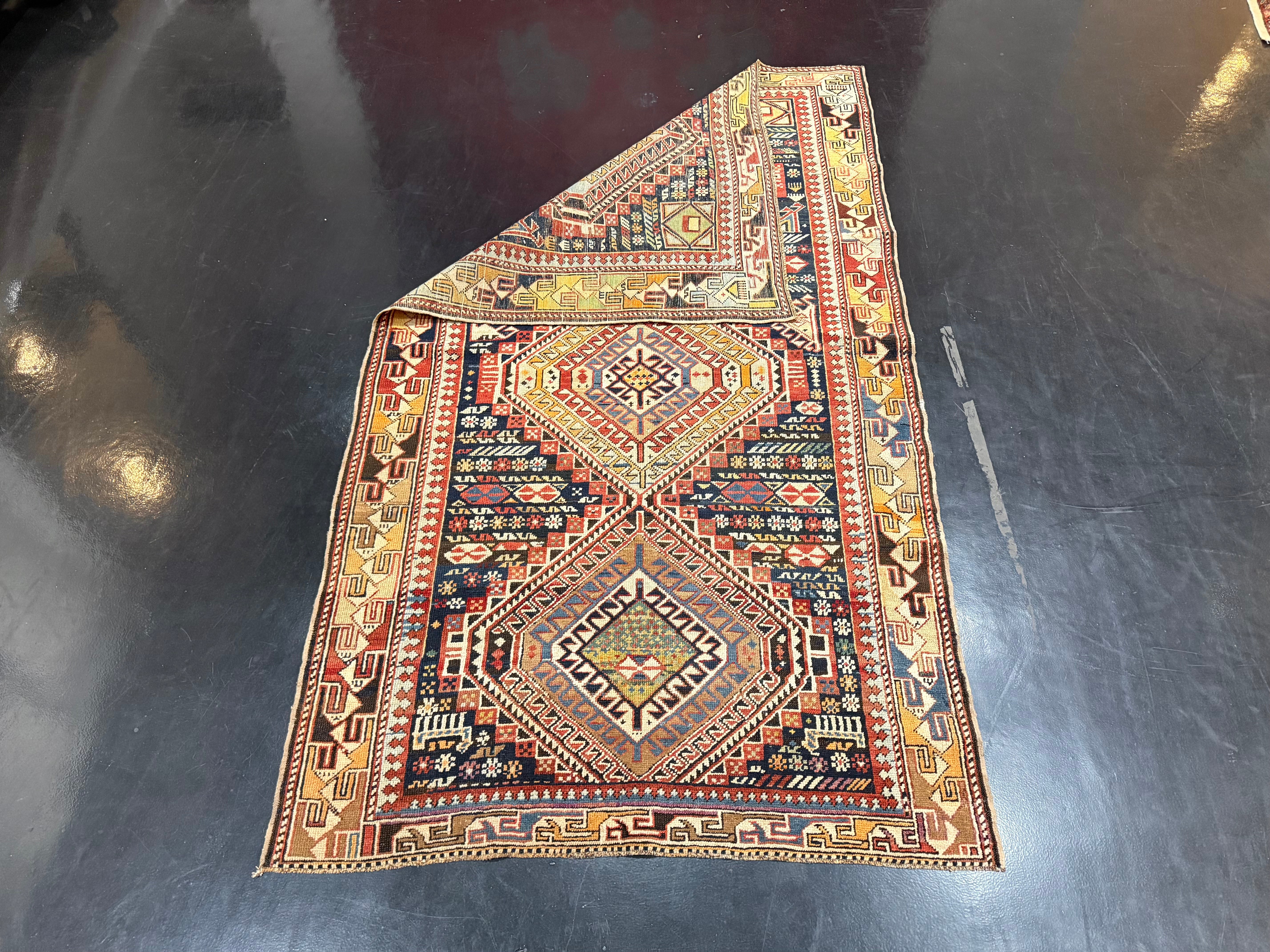 Antique Caucasian Karakashli Rug 3' 8'' x 6' 3''