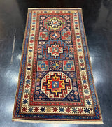 Antique Caucasian Kazak Rug 3' 3'' x 6' 5''